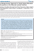 Cover page: A Metaproteomic Approach to Study Human-Microbial Ecosystems at the Mucosal Luminal Interface