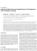 Cover page: Antibody-Mediated Extreme Insulin Resistance: The Importance of Pre-Treatment Screening