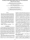 Cover page: Predicting Learning and Knowledge Transfer in Two Early Mathematical Equivalence Interventions