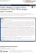 Cover page: Further validation to support clinical translation of [18F]FTC-146 for imaging sigma-1 receptors