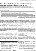 Cover page: Open Chromatin Profiling in Mice Livers Reveals Unique Chromatin Variations Induced by High Fat Diet*