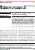 Cover page: Membrane curvature governs the distribution of Piezo1 in live cells