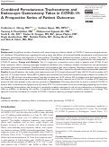 Cover page: Combined Percutaneous Tracheostomy and Endoscopic Gastrostomy Tubes in COVID-19: A Prospective Series of Patient Outcomes