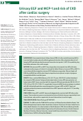 Cover page: Urinary EGF and MCP-1 and risk of CKD after cardiac surgery.