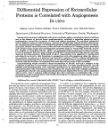 Cover page: Differential Expression of Extracellular Proteins is correlated with Angiogenesis in vitro