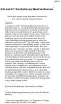 Cover page: D-D and D-T brachytherapy neutron sources