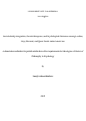 Cover page: Social Identity Integration, Parental Response, and Psychological Outcomes among Lesbian, Gay, Bisexual, and Queer South Asian Americans