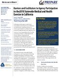 Cover page: Barriers and Facilitators to Agency Participation in the 2010 Statewide Medical and Health Exercise in California