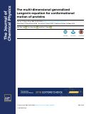 Cover page: The multi-dimensional generalized Langevin equation for conformational motion of proteins