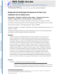 Cover page: Dampened psychobiological responses to stress and substance use in adolescence.