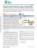 Cover page: Advancing a Net Zero Urban Water Future in the United States Southwest: Governance and Policy Challenges and Future Needs