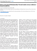 Cover page: Does acne equal #dirtylaundry? Social media versus evidence-based medicine