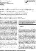 Cover page: Satellite-based assessment of climate controls on US burned area