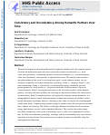 Cover page: Consistency and inconsistency among romantic partners over time.