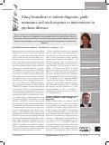 Cover page: Using biomarkers to inform diagnosis, guide treatments and track response to interventions in psychotic illnesses.