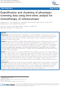 Cover page: Quantification and clustering of phenotypic screening data using time-series analysis for chemotherapy of schistosomiasis