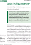 Cover page: Induction of antiinflammatory purinergic signaling in activated human iNKT cells.