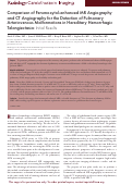 Cover page: Comparison of Ferumoxytol-enhanced MR Angiography and CT Angiography for the Detection of Pulmonary Arteriovenous Malformations in Hereditary Hemorrhagic Telangiectasia: Initial Results.