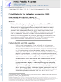 Cover page: Prehabilitation for the Frail Patient Approaching ESRD