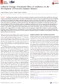 Cover page: Collateral Damage: Detrimental Effect of Antibiotics on the Development of Protective Immune Memory