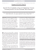 Cover page: Specific Pain Complaints in Iraq and Afghanistan Veterans Screening Positive for Post-Traumatic Stress Disorder