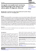 Cover page: Low-grade mucoepidermoid carcinoma mimicking benign cystic lesions in the salivary gland: A diagnostic dilemma.