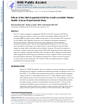 Cover page: Effects Of The 2021 Expanded Child Tax Credit On Adults' Mental Health: A Quasi-Experimental Study.