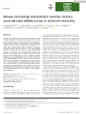 Cover page: Mouse circulating extracellular vesicles contain virus‐derived siRNAs active in antiviral immunity