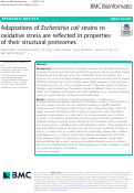 Cover page: Adaptations of Escherichia coli strains to oxidative stress are reflected in properties of their structural proteomes