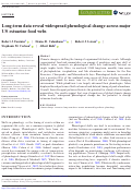 Cover page: Long-term data reveal widespread phenological change across major US estuarine food webs.