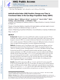 Cover page: Ankle-brachial index predicts change over time in functional status in the San Diego Population Study