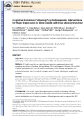 Cover page: Cognitive outcomes after psychotherapeutic interventions for major depression in older adults with executive dysfunction.