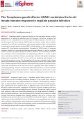 Cover page: The Toxoplasma gondii effector GRA83 modulates the host’s innate immune response to regulate parasite infection