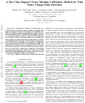 Cover page: A One-Class Support Vector Machine Calibration Method for Time Series Change Point Detection