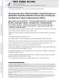 Cover page: The prognostic value of high sensitivity C-reactive protein in a multi-ethnic population after &gt;10 years of follow-up: The Multi-Ethnic Study of Atherosclerosis (MESA)