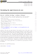 Cover page: Calculating the angle between jet axes