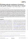 Cover page: Elucidating Molecular Mechanisms of Protoxin-2 State-specific Binding to the Human NaV1.7 Channel