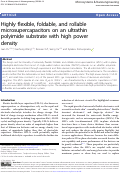 Cover page: Highly flexible, foldable, and rollable microsupercapacitors on an ultrathin polyimide substrate with high power density