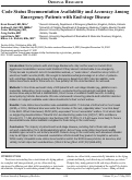 Cover page: Code Status Documentation Availability and Accuracy Among Emergency Patients with End-stage Disease