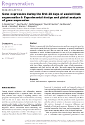 Cover page: Gene expression during the first 28 days of axolotl limb regeneration I: Experimental design and global analysis of gene expression