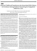 Cover page: Adverse Childhood Experiences Are Associated With History of Overdose Among Patients Presenting for Outpatient Addiction Care