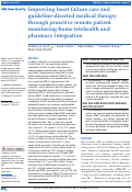 Cover page: Improving heart failure care and guideline-directed medical therapy through proactive remote patient monitoring-home telehealth and pharmacy integration