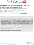 Cover page: Case Report of COVID-19 Positive Male with Late-Onset Full Body Maculopapular Rash