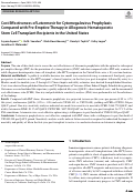 Cover page: Cost Effectiveness of Letermovir for Cytomegalovirus Prophylaxis Compared with Pre-Emptive Therapy in Allogeneic Hematopoietic Stem Cell Transplant Recipients in the United States.