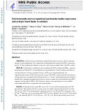 Cover page: Environmental and occupational particulate matter exposures and ectopic heart beats in welders