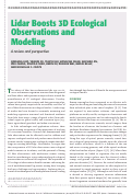 Cover page: Lidar Boosts 3D Ecological Observations and Modeling