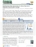 Cover page: High-Resolution Mass Spectrometry for Human Exposomics: Expanding Chemical Space Coverage