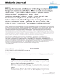 Cover page: Efficacy of artesunate-amodiaquine for treating uncomplicated P. falciparum malaria in Sub-Saharan Africa: a multi-centre analysis