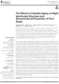 Cover page: The Effects of Healthy Aging on Right Ventricular Structure and Biomechanical Properties: A Pilot Study