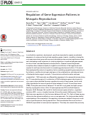 Cover page: Regulation of Gene Expression Patterns in Mosquito Reproduction.